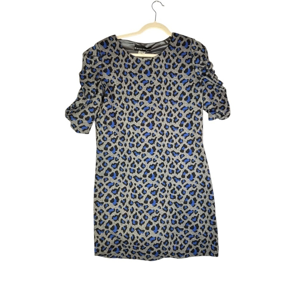 Bianca Nygard Blue Leopard Print Dress